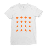 Stars  Star Pattern Orange Ladies Fitted T-shirt | Artistshot