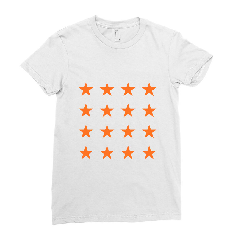 Stars  Star Pattern Orange Ladies Fitted T-Shirt by abadiva | Artistshot