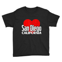 I Love San Diego California Retro Big Heart Vacation T Shirt Youth Tee | Artistshot