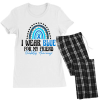 I Wear Blue For My Friend T1d Type 1 Diabetes Awareness T Shirt Women's Pajamas Set | Artistshot