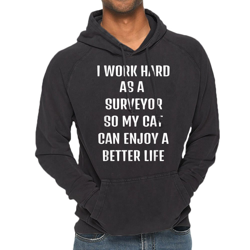 I Worked Hard As A Surveyor For My Cats Lifestyle T Shirt Vintage Hoodie by xq8pjbeamer | Artistshot