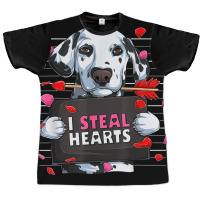 I Steal Hearts, Dalmatian Valentine's Day Dog T Shirt Graphic T-shirt | Artistshot