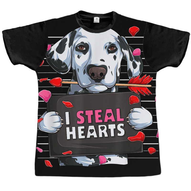 I Steal Hearts, Dalmatian Valentine's Day Dog T Shirt Graphic T-shirt | Artistshot