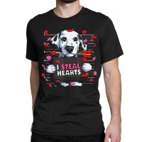 I Steal Hearts, Dalmatian Valentine's Day Dog T Shirt Classic T-shirt | Artistshot