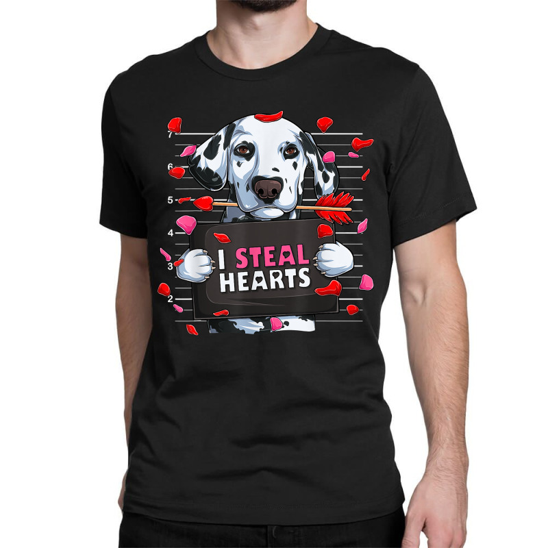 I Steal Hearts, Dalmatian Valentine's Day Dog T Shirt Classic T-shirt | Artistshot