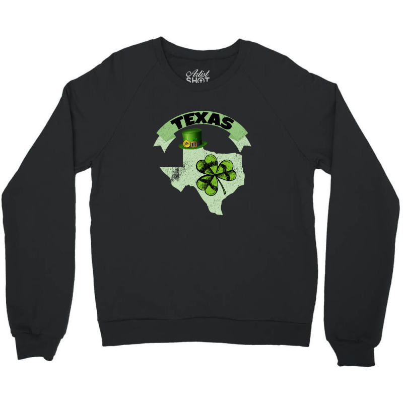 St. Patricks Day Texas Crewneck Sweatshirt by autlu2024 | Artistshot