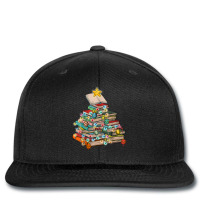 Library Christmas Tree Librarian X Mas Lights Book Lover T Shirt Printed Hat | Artistshot