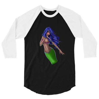 Mermaid Tshirt 3/4 Sleeve Shirt Designed By Anamikaad