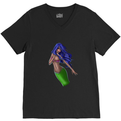 Mermaid Tshirt V-neck Tee Designed By Anamikaad