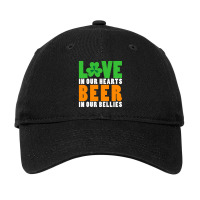 St Patricks Day Party Love In Our Hearts Beer In Our Bellies Adjustable Cap | Artistshot