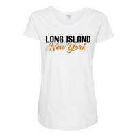 Long Island New York Vintage Ny Classic Li New York Design T Shirt Maternity Scoop Neck T-shirt | Artistshot