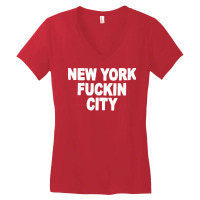 New York Fuckin City Vintage Hippie Cute  (1) (1) Women's V-neck T-shirt | Artistshot