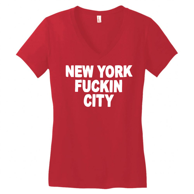 New York Fuckin City Vintage Hippie Cute  (1) (1) Women's V-Neck T-Shirt by tumapiksouy | Artistshot