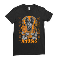 Anubis Ancient Egypt Hieroglyphics Vintage Ladies Fitted T-shirt | Artistshot