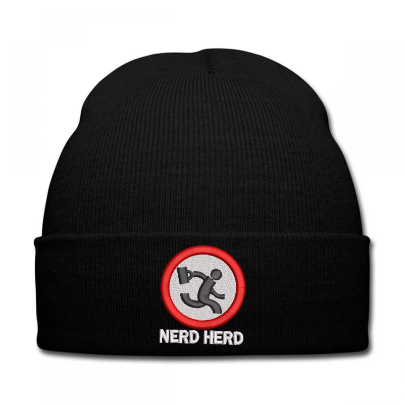 Nerd Herd Embroidered Hat Knit Cap 