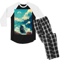 Moving Castle Men's 3/4 Sleeve Pajama Set | Artistshot