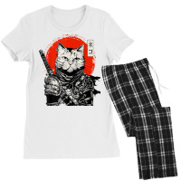 Samurai Japanese Cat Bushido Warrior, Katana Sword Retro Women's Pajamas Set | Artistshot