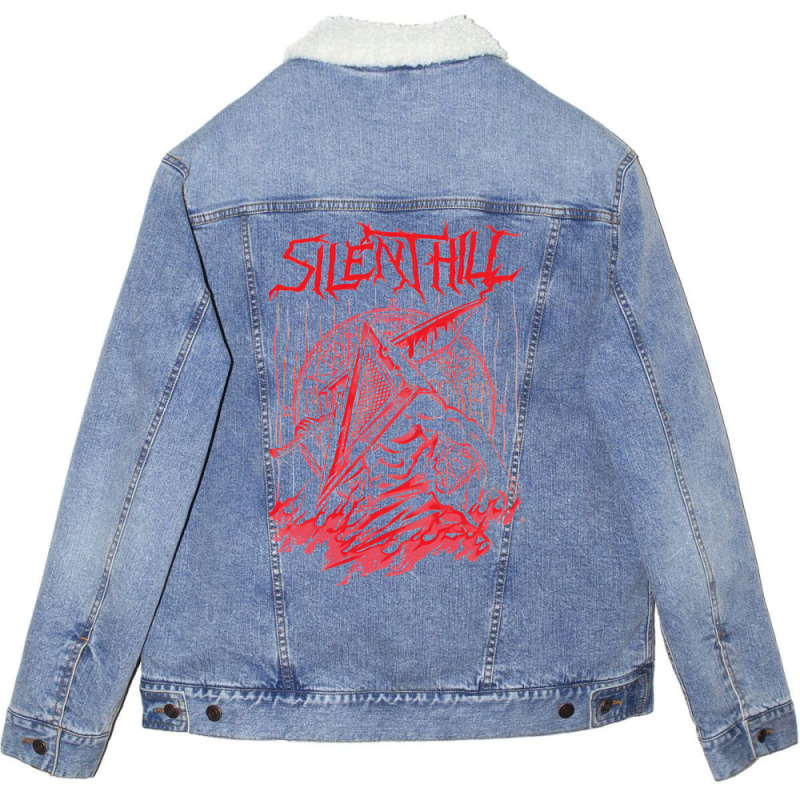 Silent Red Thing Unisex Sherpa-Lined Denim Jacket by asaberazretk | Artistshot