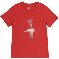 Running Deer Simulator Funny Gift V-neck Tee | Artistshot