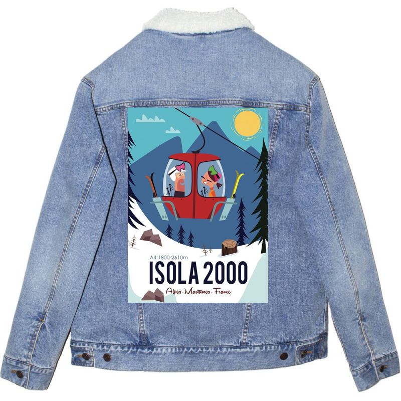 Isola 2000 Unisex Sherpa-Lined Denim Jacket by kentwilson | Artistshot