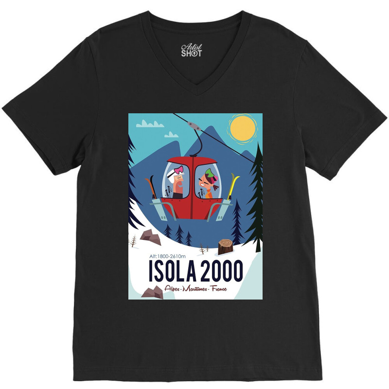 Isola 2000 V-Neck Tee by kentwilson | Artistshot