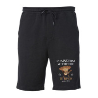 Praise Him With The Strings  Christian Gift2 Fleece Short | Artistshot