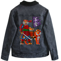 Samurai Tiger Warriors Unisex Sherpa-lined Denim Jacket | Artistshot