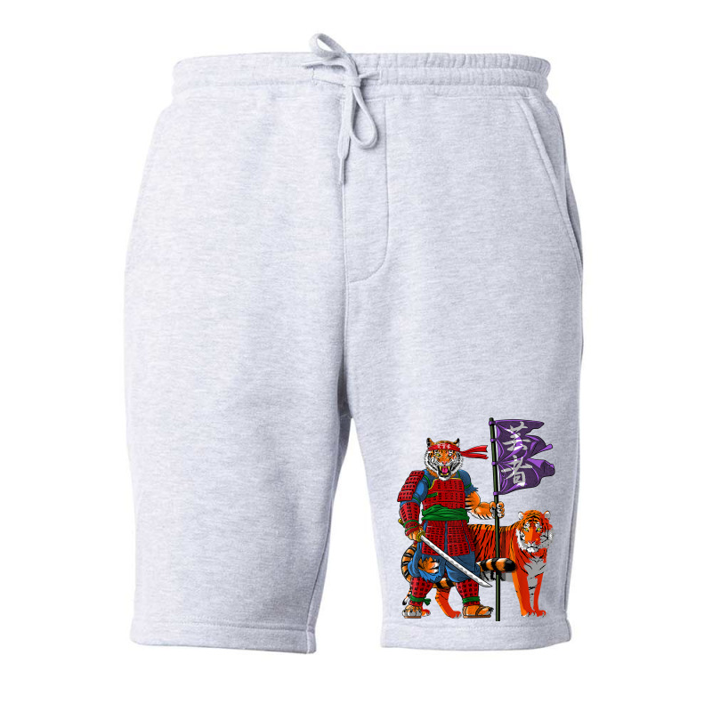 Samurai Tiger Warriors Fleece Short by vakkerolbreiq | Artistshot