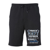 Proud Navy Nephew T Shirts Fleece Short | Artistshot