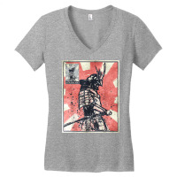 Samurai Warrior Bushido Vintage Retro Japanese Aesthetic Women's V-neck T-shirt | Artistshot