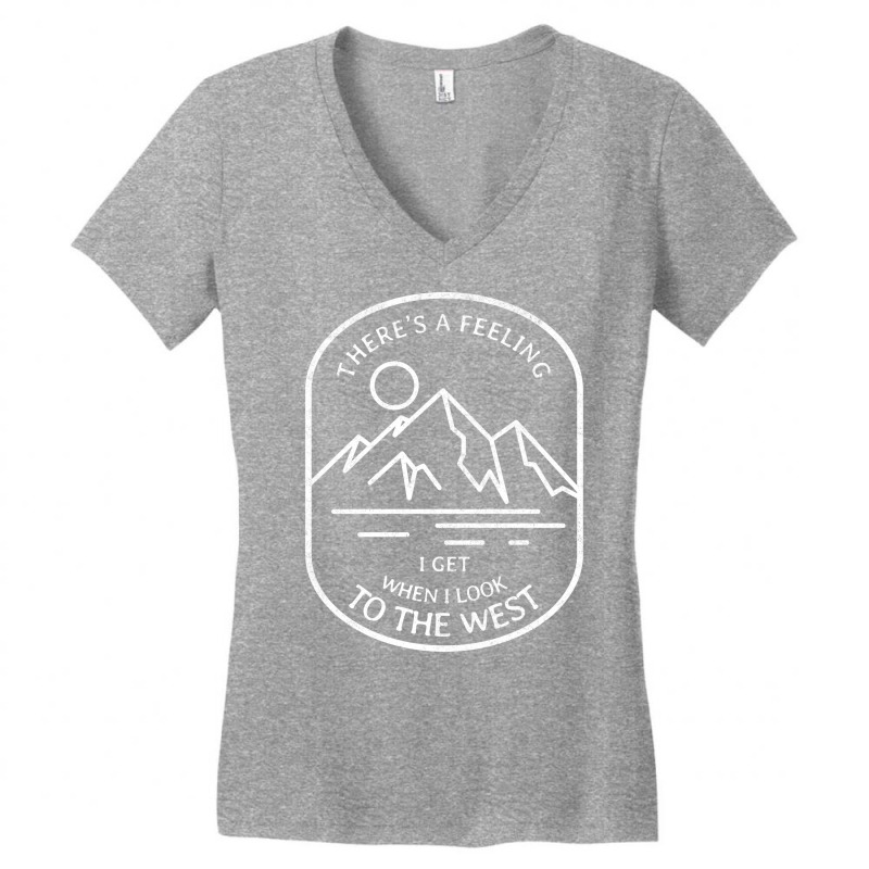 There's A Feeling I Get When I Look To The Aesthetic Hipster Women's V-Neck T-Shirt by munchaaftenil | Artistshot