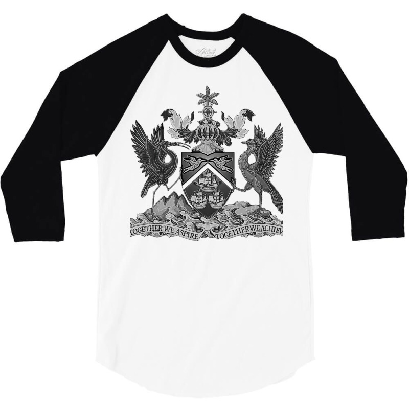 Trinidad & Tobago Coat Of Arms (bc) 3/4 Sleeve Shirt | Artistshot