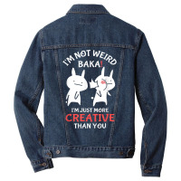 Japan Anime I'm Not Weird I'm Just More Creative Than You Men Denim Jacket | Artistshot