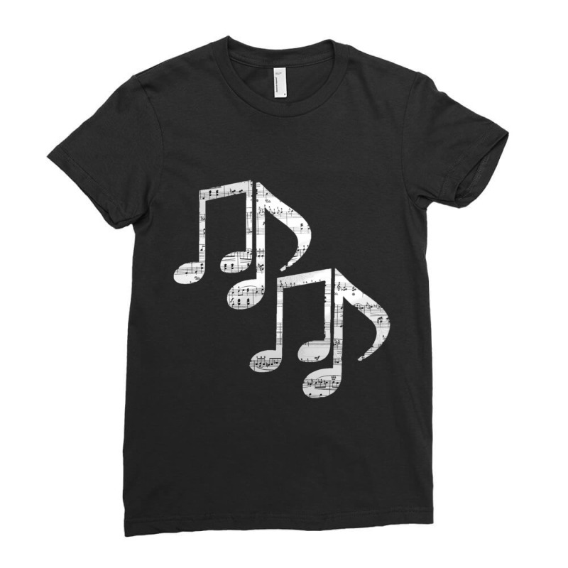 Music Notes Classic Ladies Fitted T-Shirt by JennyDammarell | Artistshot