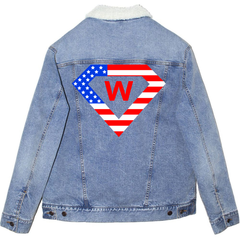 W Letter Unisex Sherpa-lined Denim Jacket | Artistshot