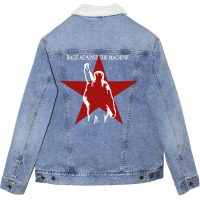 Star Machine Hail On Rage Red  Star Unisex Sherpa-lined Denim Jacket | Artistshot