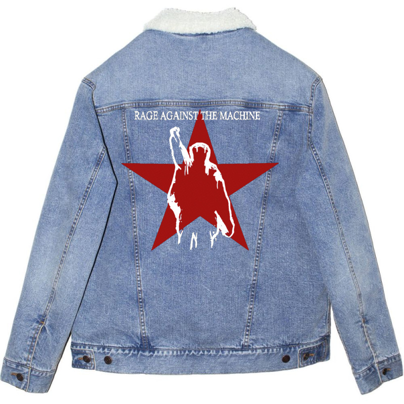 Star Machine Hail On Rage Red  Star Unisex Sherpa-Lined Denim Jacket by asaberazretk | Artistshot