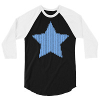 Knitted Blue Star Kids Pullover Humor 3/4 Sleeve Shirt | Artistshot