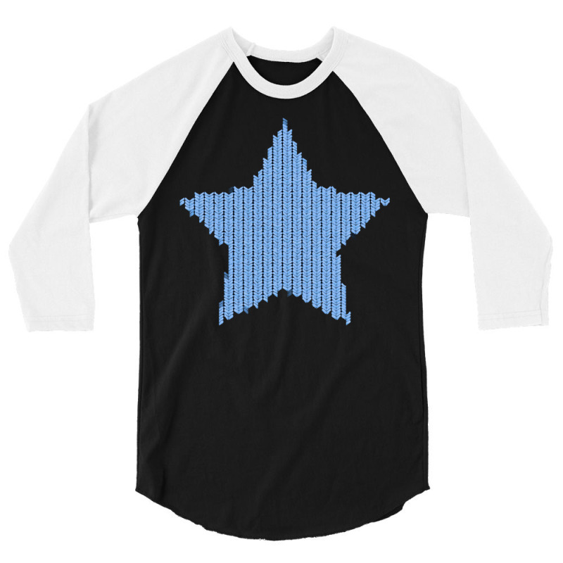 Knitted Blue Star Kids Pullover Humor 3/4 Sleeve Shirt by orriabijli6 | Artistshot