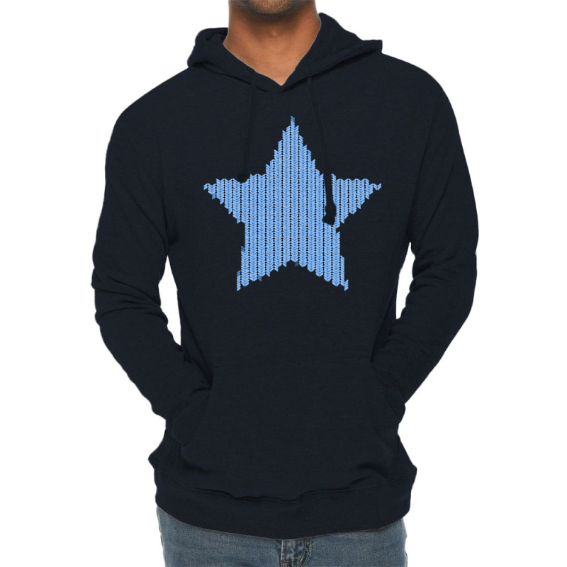 Knitted Blue Star Kids Pullover Humor Lightweight Hoodie by orriabijli6 | Artistshot