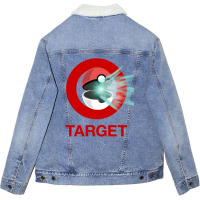 Target Design Product Danger Design Product 1 Unisex Sherpa-lined Denim Jacket | Artistshot