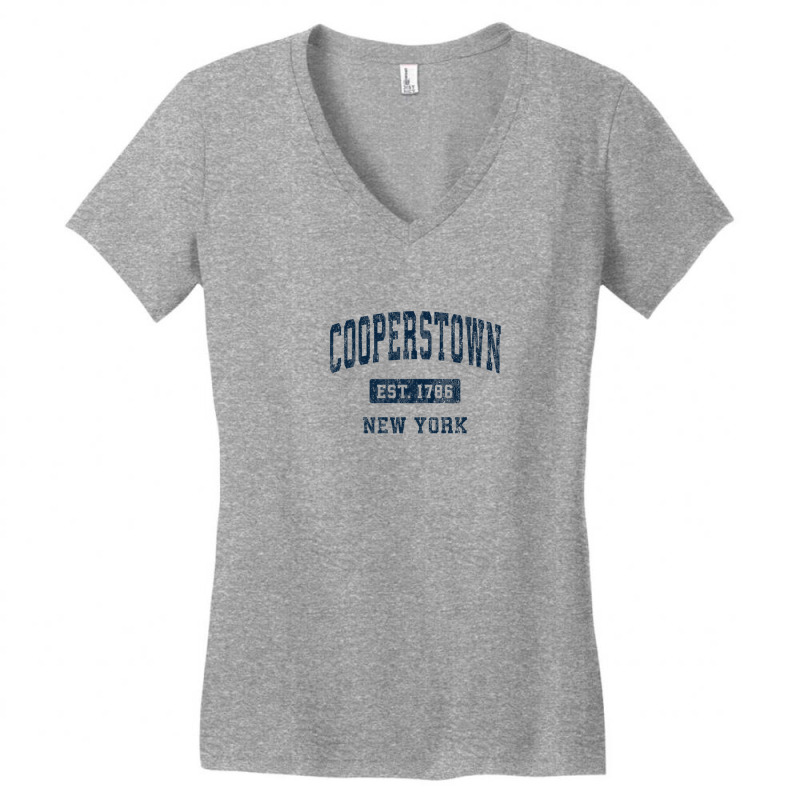 Cooperstown New York Ny Vintage Athletic Sports Design Women's V-Neck T-Shirt by kajmakgezimiy | Artistshot