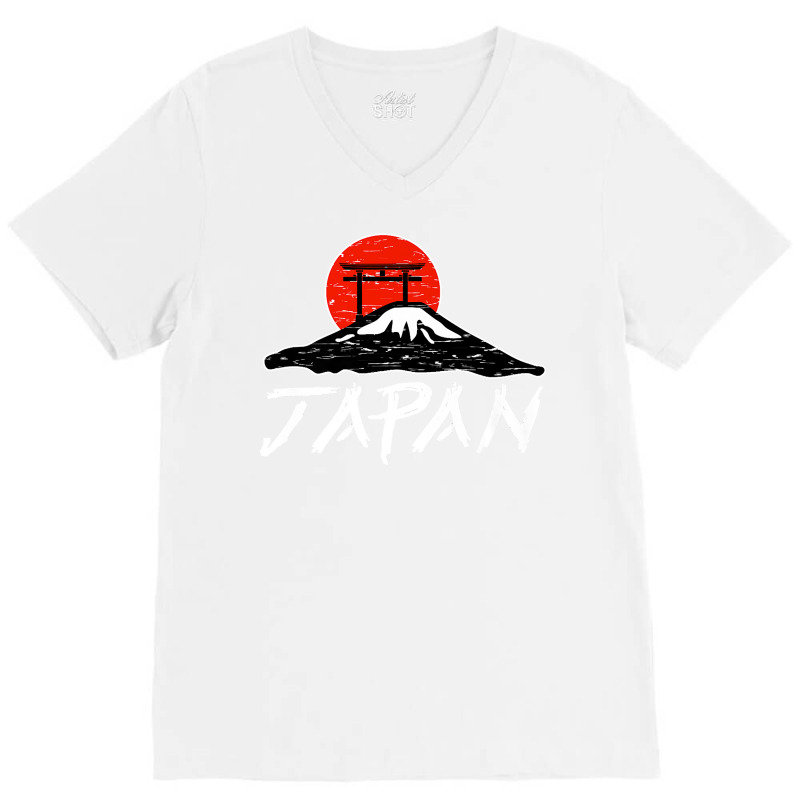 Japan Nihon Fuji Torii Sun Premium V-neck Tee | Artistshot