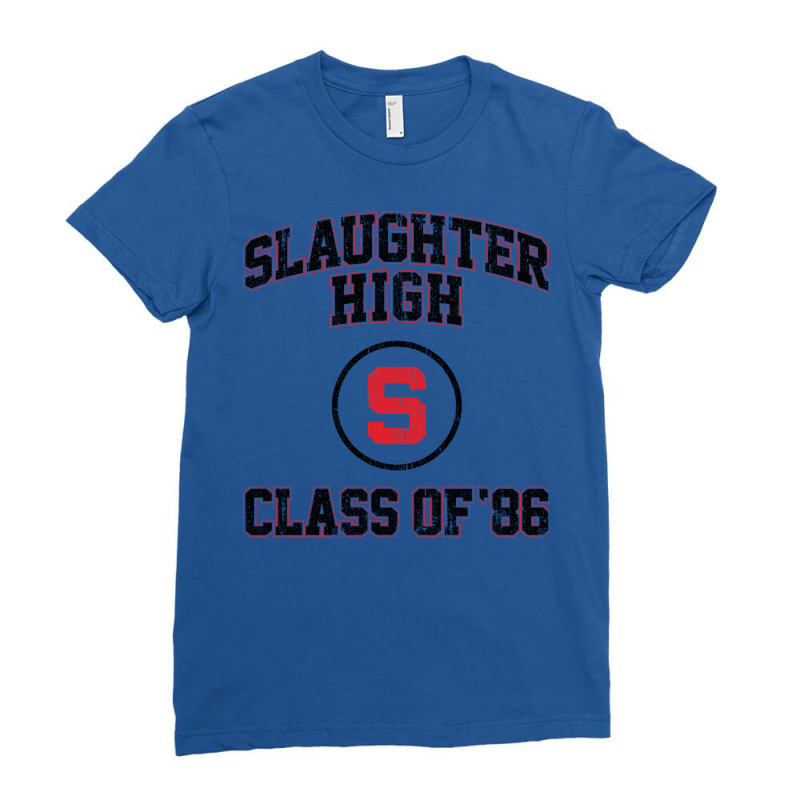 Slaughter High Class Of 86 (variant) Ladies Fitted T-Shirt by nayeliceceleu | Artistshot