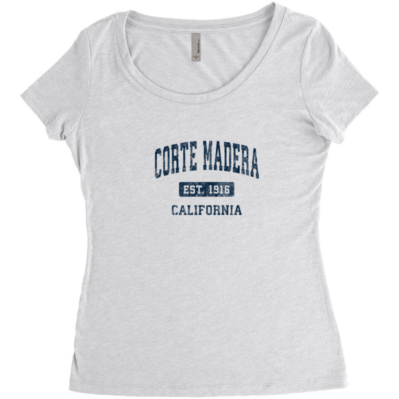 Corte Madera California Ca Vintage Athletic Sports Design Women's Triblend Scoop T-shirt by kajmakgezimiy | Artistshot