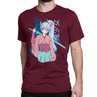 Japanese Anime Demon Samurai Ninja Girl Katana Sword Premium Classic T-shirt | Artistshot