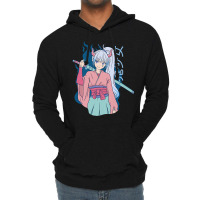 Japanese Anime Demon Samurai Ninja Girl Katana Sword Premium Lightweight Hoodie | Artistshot