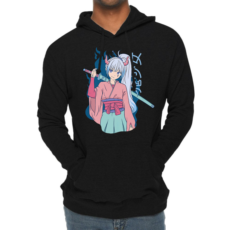 Japanese Anime Demon Samurai Ninja Girl Katana Sword Premium Lightweight Hoodie | Artistshot