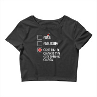 Funny Nice Naughty D20 Crit On Charisma Deception Check Christmas Crop Top | Artistshot