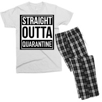 Straight Outta Quarantine Men's T-shirt Pajama Set | Artistshot